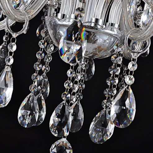 Chandelier Toolight 392183 Crystal Chrome 6-light points E14 67,5x67,5x62cm