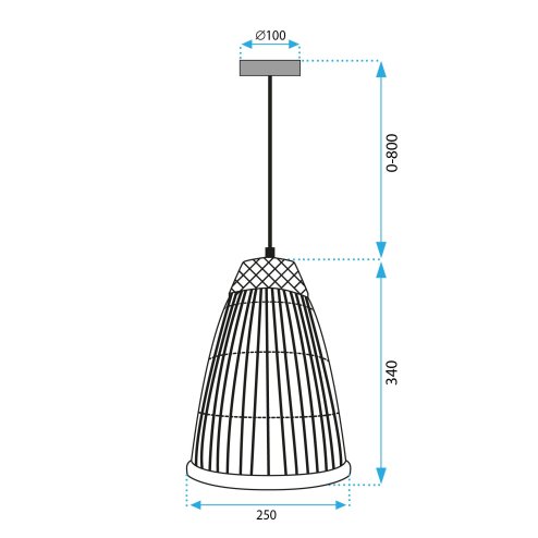 Pendant Lamp TOOLIGHT APP1329-1CP E27