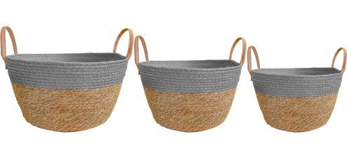 Natural boho-style basket YT21B-35
