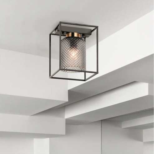 Chandelier Toolight APP1264-1C Metal / Glass E27