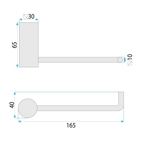 BATHROOM HANGER REA 9711A PRISM BRUSH STEEL