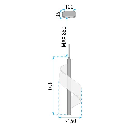 CEILING LAMP CHANDELIER TOOLIGHT LED APP1550-CP GOLD