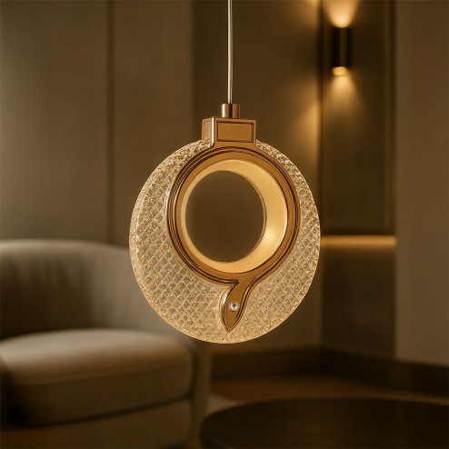 CRYSTAL LED PENDANT LAMP TOOLIGHT LHJ110-1CP 80 GOLDEN