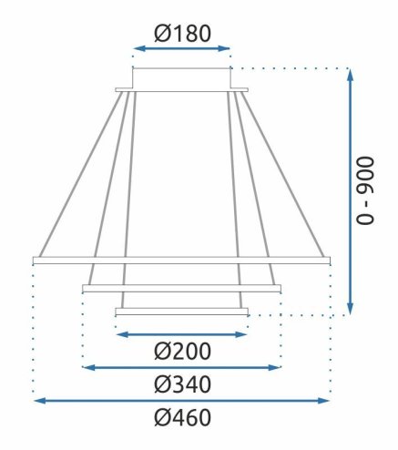 CEILING LAMP CHANDELIER TOOLIGHT LED G042-3CP GOLD