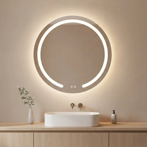 MIRROR REA MODERN 80 LED TRANSPARENT