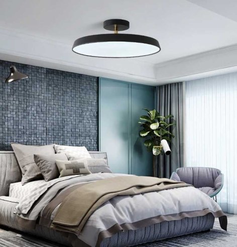 Ceiling Lamp Chandelier TOOLIGHT APP860-C Black 50cm Round 5-light points E27 50x14Cm