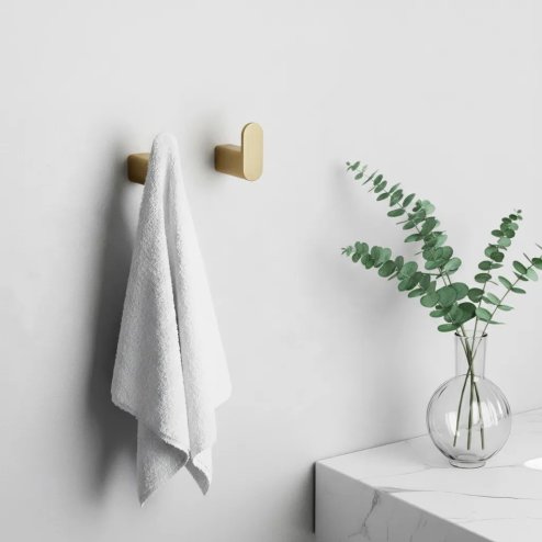 BATHROOM HOOK SET REA MATI BRUSH GOLD 4 PIECES