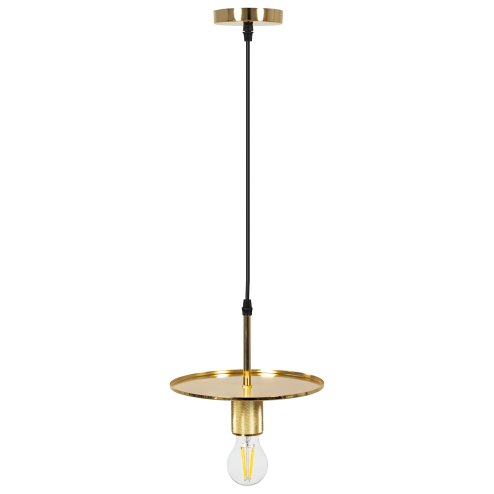 Pendant Lamp TOOLIGHT APP1181-1CP FLAT Gold Metal E27 1-light point