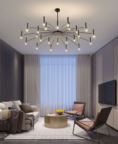 Pendant Lamp TOOLIGHT APP1196-15CP Black Metal G9 15-light points