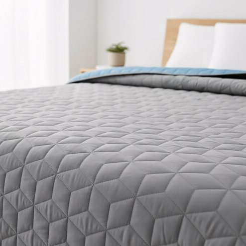 bedspread quilted Diamante L.Grey / Blue