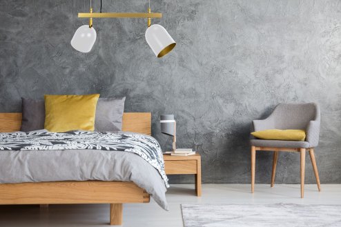 Pendant Lamp TOOLIGHT APP1032-2CP Gold White 2-light points E27 38x10x20-110cm