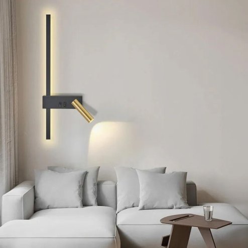 WALL LAMP APP1439-W RIGHT BLACK GOLD