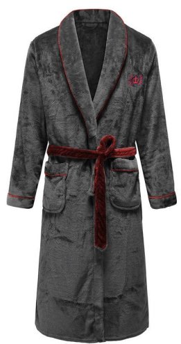 Bathrobe Roger Grey Red Men L