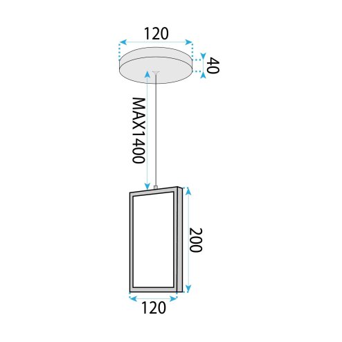 PENDANT CEILING LAMP TOOLIGHT LHJ083-1CP BLACK