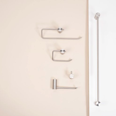 BATHROOM HANGER REA 9711A PRISM BRUSH STEEL