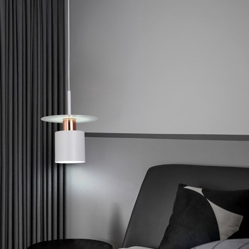 Pendant Lamp TOOLIGHT APP1146 Metal White - Gold Pink E27 1-light point