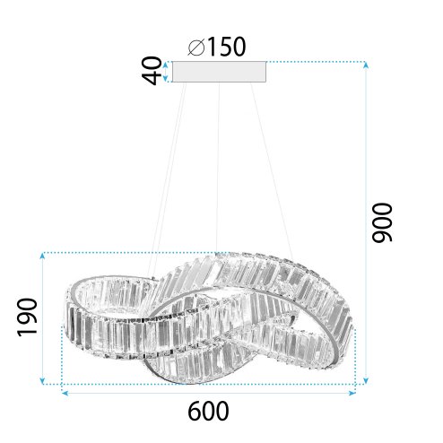CEILING LAMP CHANDELIER TOOLIGHT LED APP1538-CP GOLD