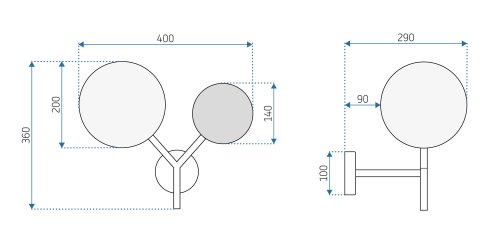Wall Light Toolight APP1012-2W E27 gold