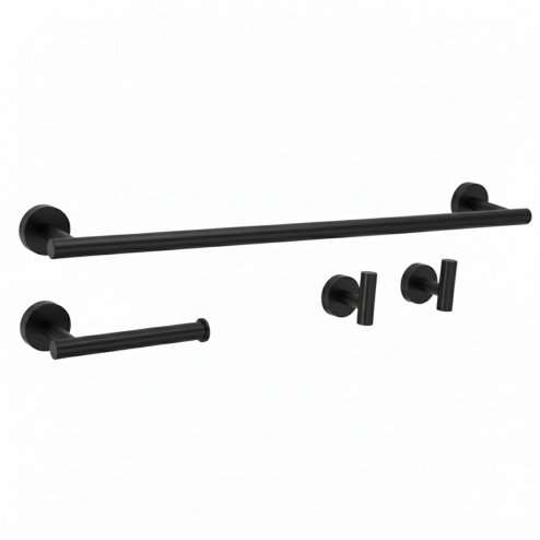 BATHROOM HOOK SET REA ARI BLACK 4 PIECES