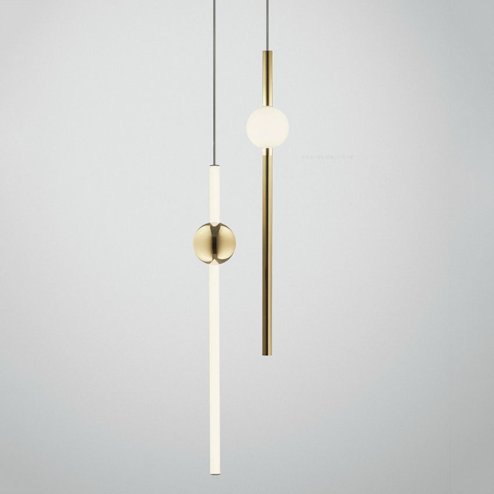Pendant LED Lamp TOOLIGHT APP476-CP LONG White Gold 1-light point 12W 10x10x59-119cm