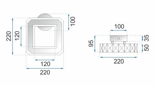 Wall LED Light Toolight APP415-W 20W silver