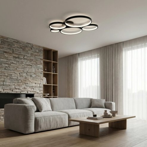Ceiling Lamp Toolight App1911-C Black Led Black