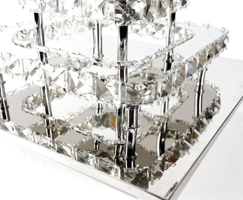 Ceiling LED Lamp Chandelier TOOLIGHT APP410-C Mirror Metal Cristal Square