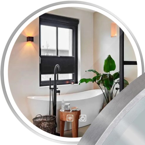 Mirror LED 70cm MMJ BRUSH SILVER