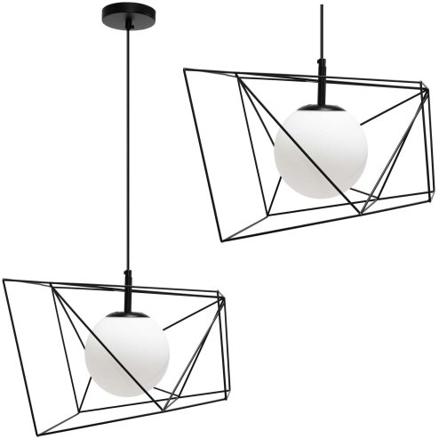 Pendant Lamp TOOLIGHT APP1022-1CP Black 1-light point E27 34x34x26-106cm