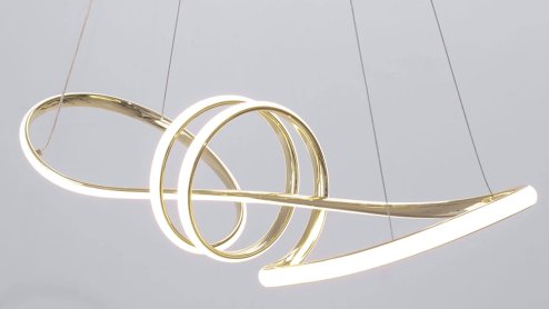 Pendant LED Lamp TOOLIGHT APP824-CP Modern Gold + remote control 1-light point 70 W 73x25cm