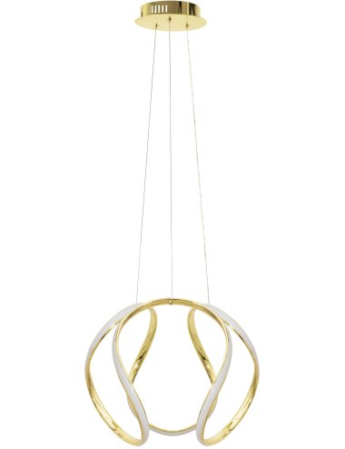 Pendant LED Lamp TOOLIGHT APP386 Modern Metal Gold + remote control