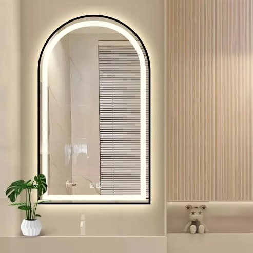 Mirror LED 60x100cm DASH BLACK