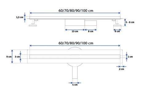 Linear drainage REA Neo Slim Pro 90