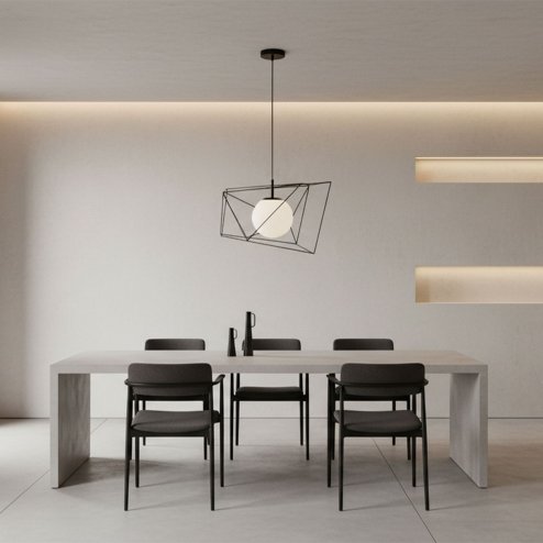 Pendant Lamp TOOLIGHT APP1022-1CP Black 1-light point E27 34x34x26-106cm