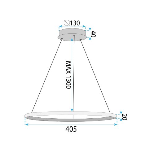PENDANT LAMP TOOLIGHT LHJ011-CP 12 BLACK