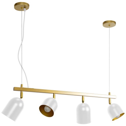 Pendant Lamp TOOLIGHT APP1030-4CP Gold White 4-light points E27 74x10x20-110cm