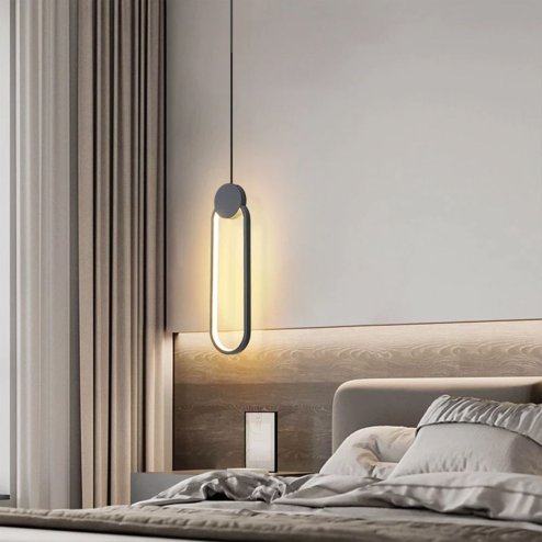 Pendant LED Lamp TOOLIGHT APP851-CP Black Metal Plastic 24W