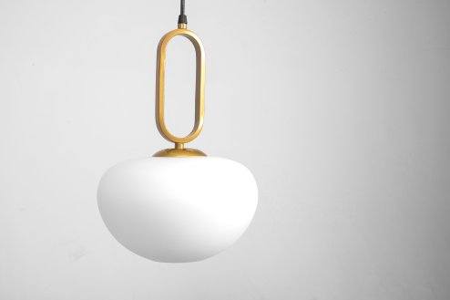 Pendant Lamp TOOLIGHT APP1074-1CP White Gold 1-light point E27 22x22x15,5-100cm