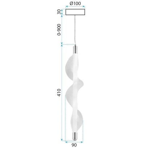 CEILING LAMP CHANDELIER TOOLIGHT LED G008-1CP WHITE GOLD