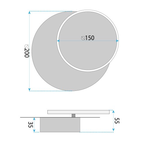 LED WALL LAMP TOOLIGHT LHJ082-W 23 BLACK