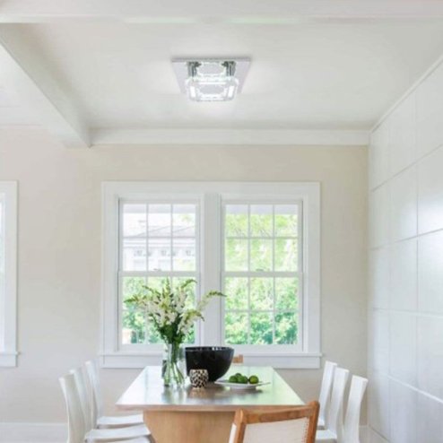 Ceiling LED Lamp Chandelier TOOLIGHT APP406-C Mirror Metal Cristal Square