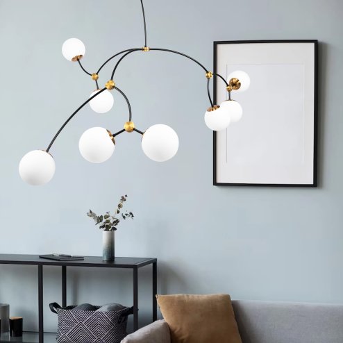 CEILING LAMP CHANDELIER TOOLIGHT APP1673-8CP BLACK