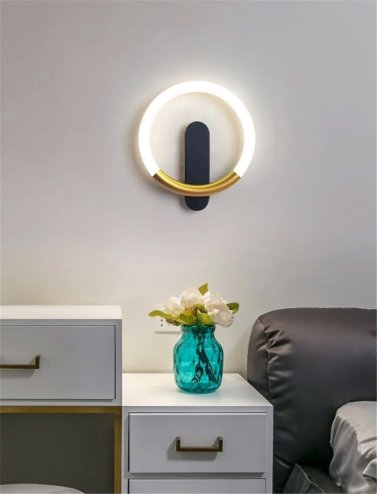 LED WALL LAMP TOOLIGHT LHJ068-W 60 BLACK, BRUSH GOLD