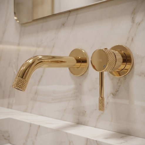 Wall Mounted Basin Faucet Rea Venti Gold