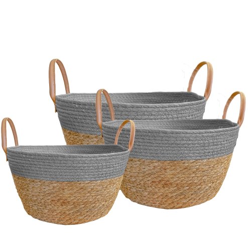 Natural boho-style basket YT21B-35
