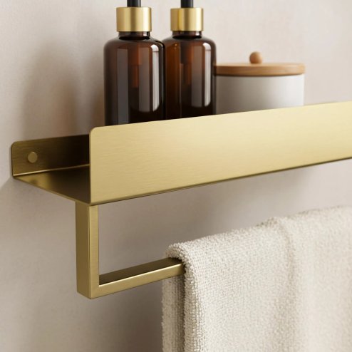 Bathroom Shelf Sf01 45Cm Brushed Gold