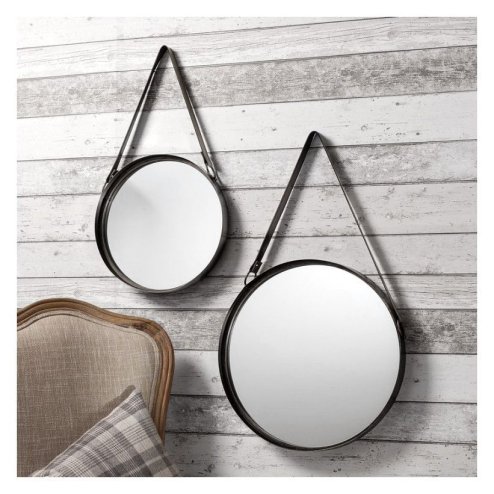 Mirror with Strap REA CFZL-MR060 60cm Black