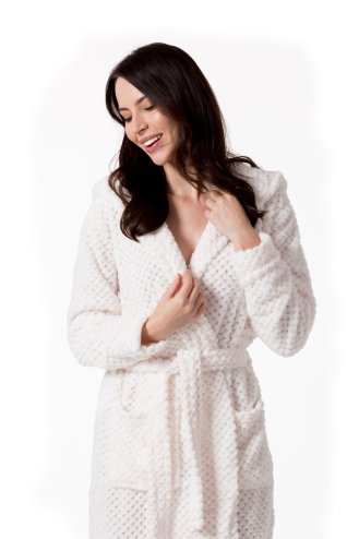 Bathrobe Dressing-gown DIAMOND Ecru S/M