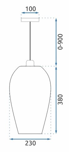 Pendant Lamp TOOLIGHT APP986-1CP Brown BOHO 1-light point E27 23x23x38-128cm