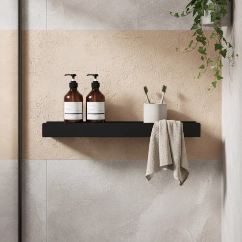 Bathroom Shelf Sf04 60Cm Black Matt